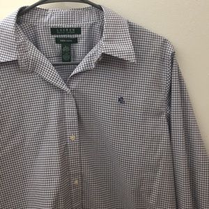 Lauren Ralph Lauren- NonIron Blue & Pink Shirt